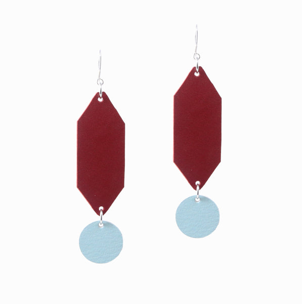 Prism Earrings | Burgundy - A R A M L E E ®