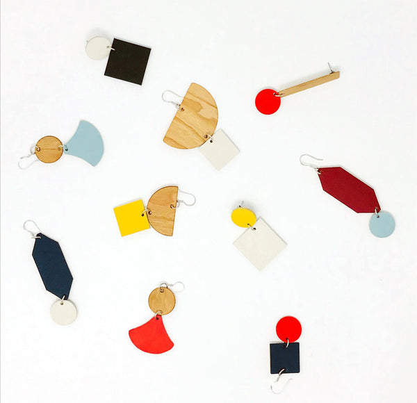 Prism Earrings | Burgundy - A R A M L E E ®