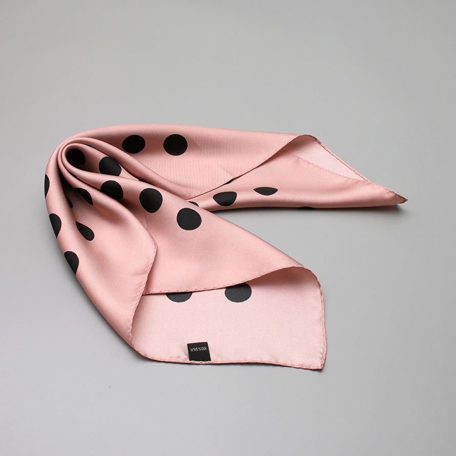 Polka Dot Silk Scarf | Pink – A R A M L E E ®