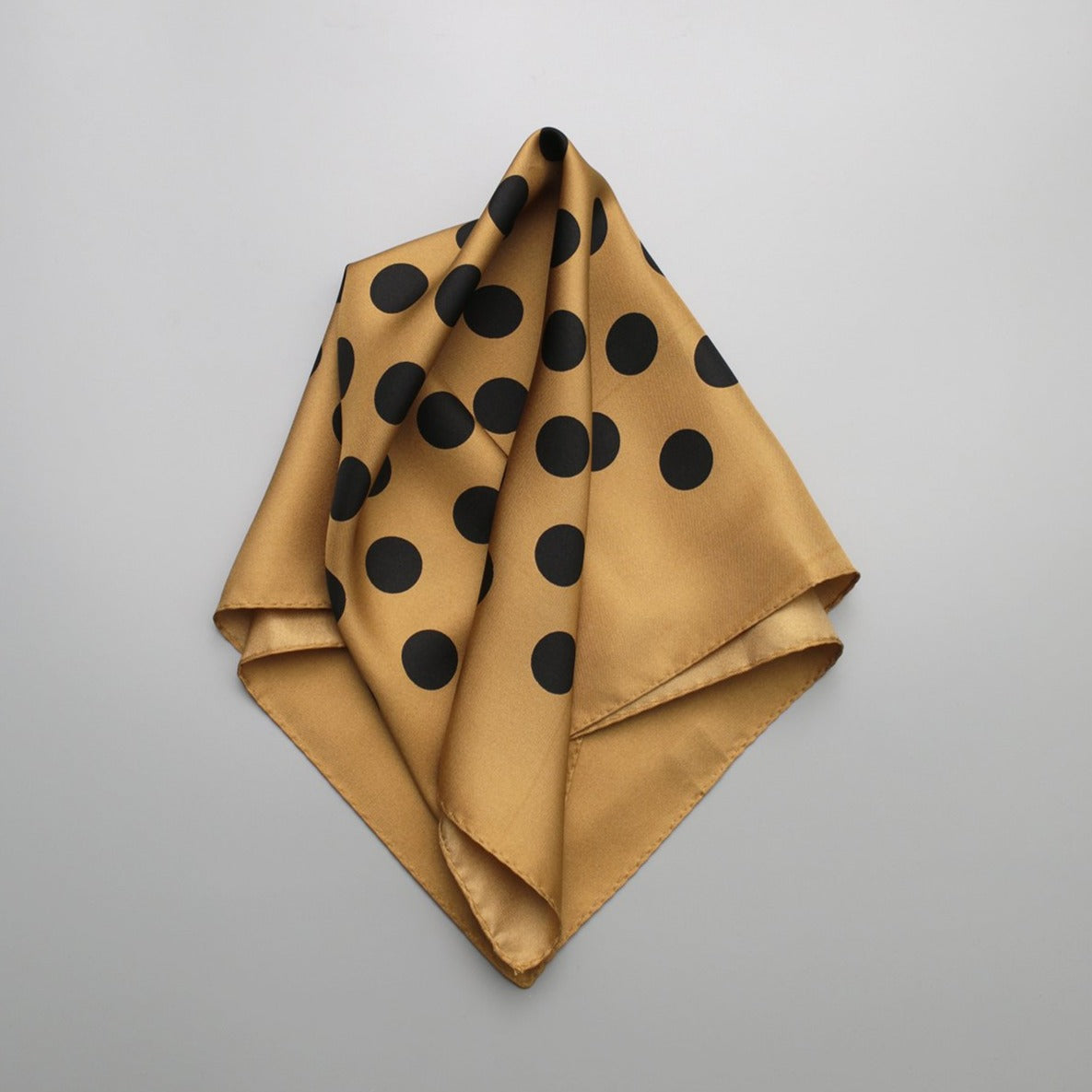 Polka Dot Silk Scarf | Beige – A R A M L E E ®