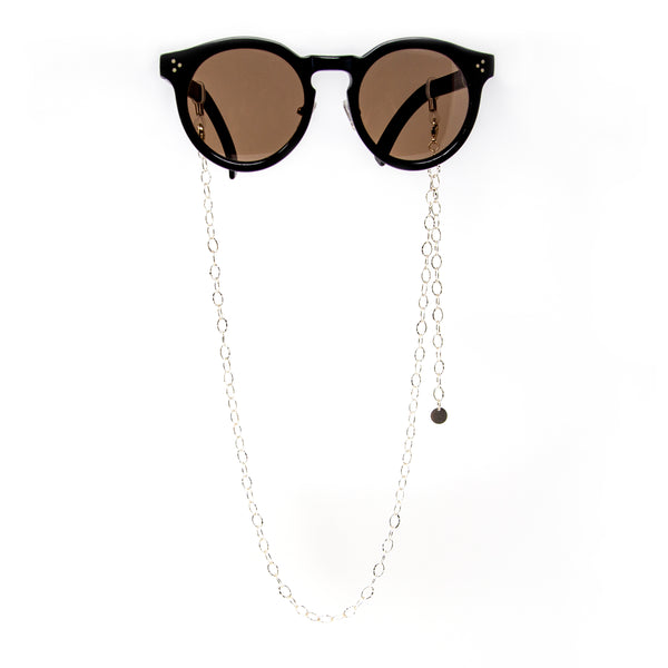 Mask/ Eyewear Silver Necklace | Oval Chain - A R A M L E E ®