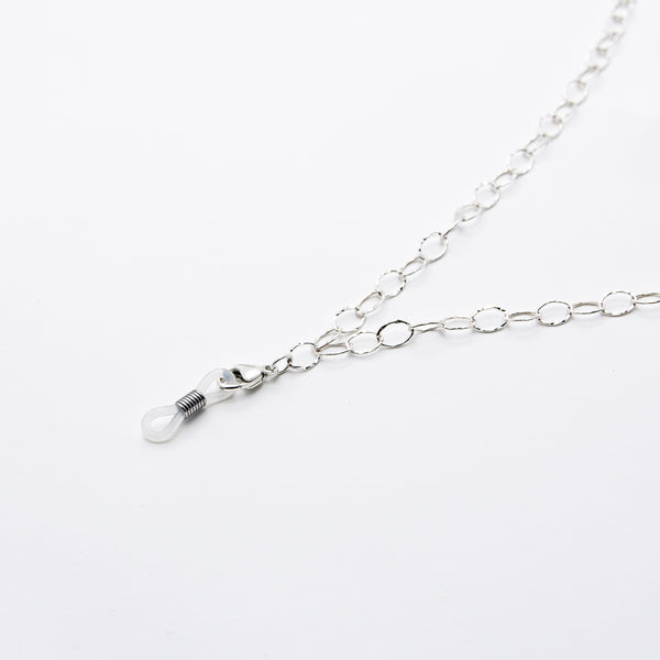 Mask/ Eyewear Silver Necklace | Oval Chain - A R A M L E E ®