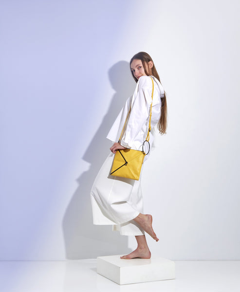 Tetra Convertible Crossbody Bag | Yellow - A R A M L E E ®