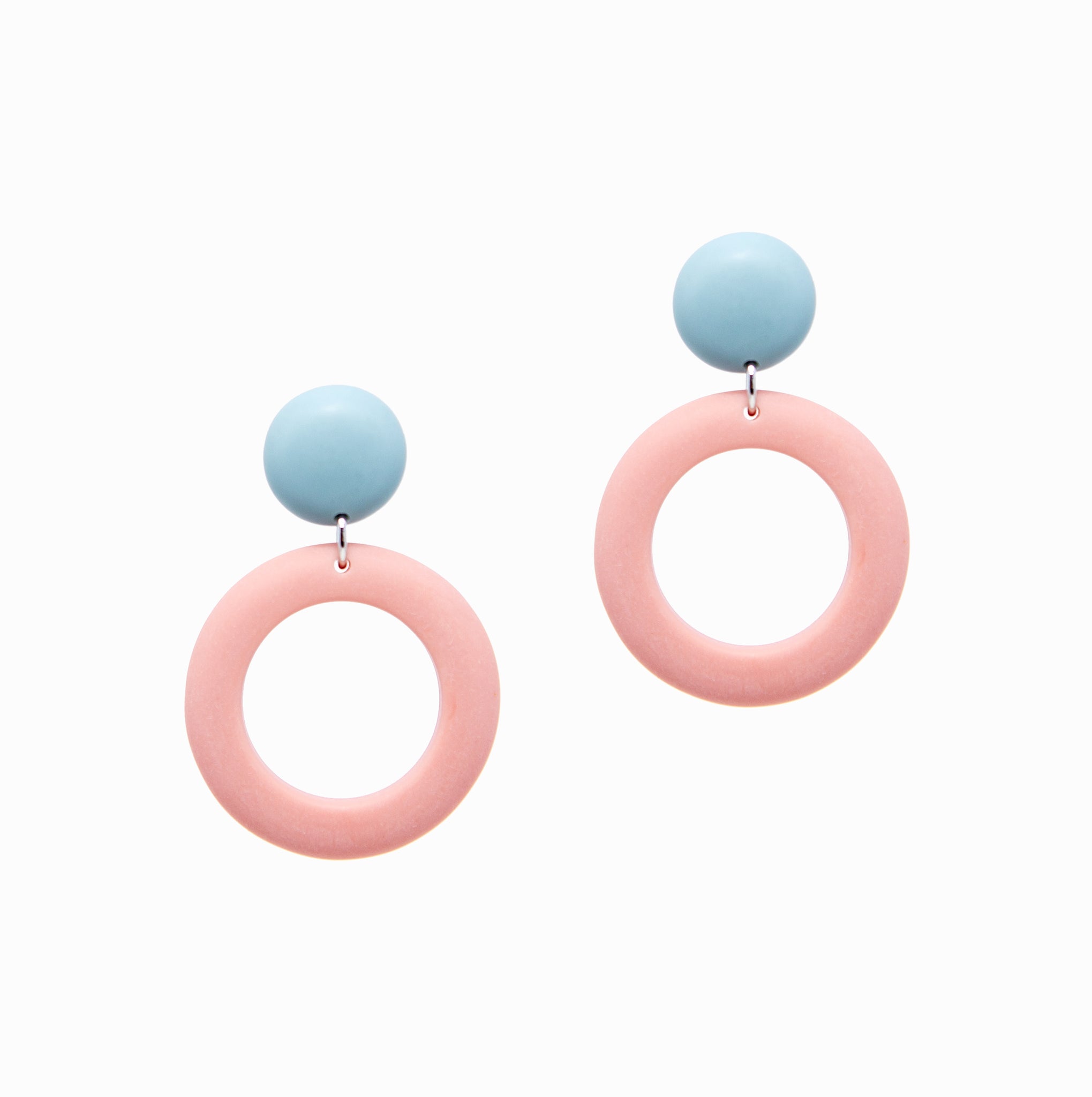 Ring Drops Earrings | Pink + Sky - A R A M L E E ®