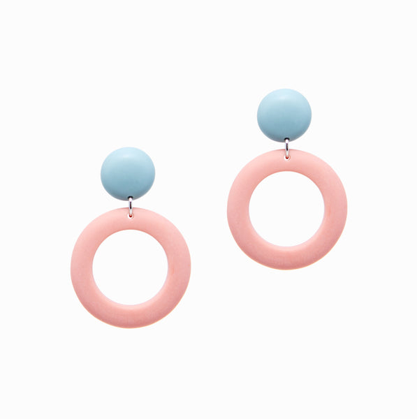Ring Drops Earrings | Pink + Sky - A R A M L E E ®