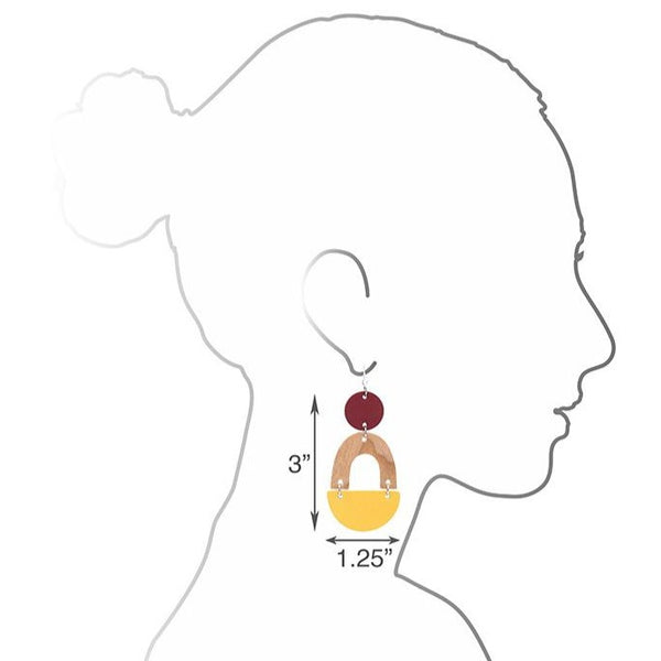 Mantra Earrings | Burgundy - A R A M L E E ®