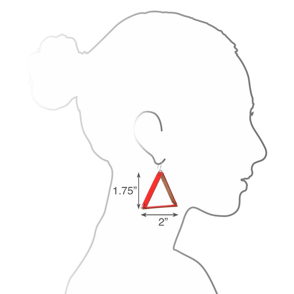 Triangle Earrings | Fire Red - A R A M L E E ®